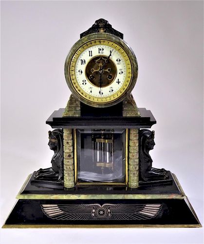 French Empire Period Ruby Clock (Circa 1800's)