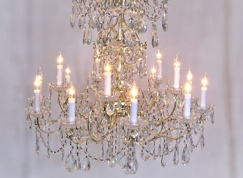 Baroque Style Crystal Chandelier, 15 Branches
