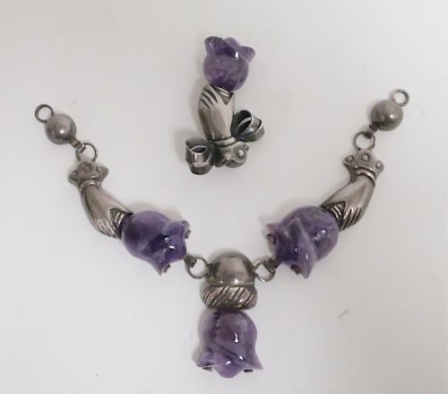 William Spratling Sterling and Amethyst Jewelry