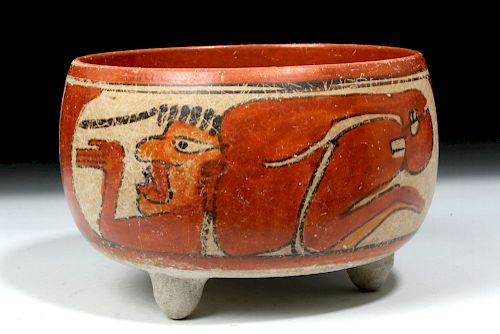 Maya Peten Polychrome Footed Bowl, ex-Sotheby’s