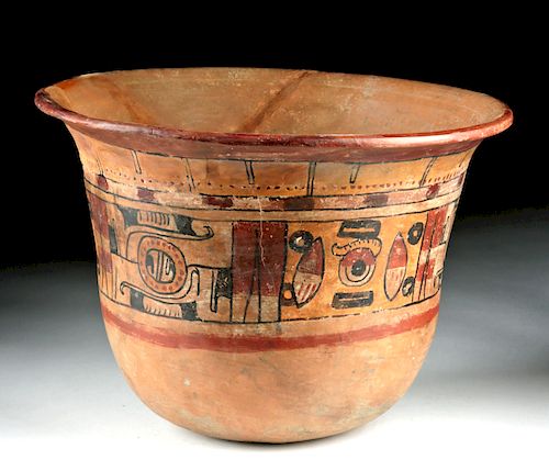 Large Mixtec Pottery Bowl - Feathered Serpent w/ TL