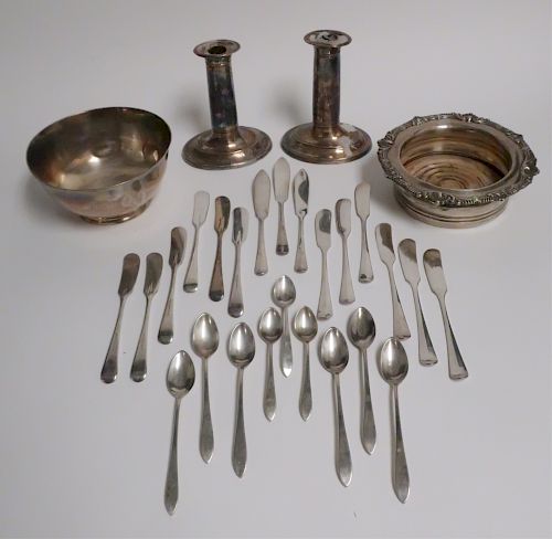Lot of Sterling Silver & Silver Plate