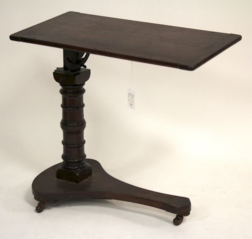 Regency Mahogany Adjustable Bedside Table, e. 19th