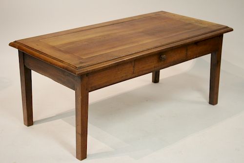 Cherry One Drawer Coffee Table, Repurposed Wood