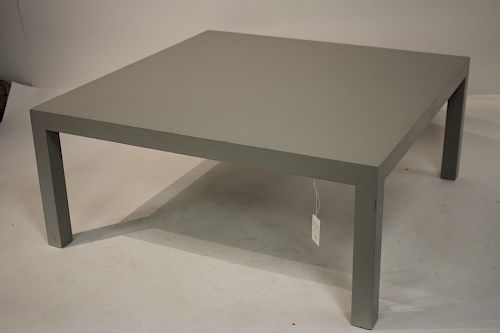 Gray Painted Square Parsons Coffee Table