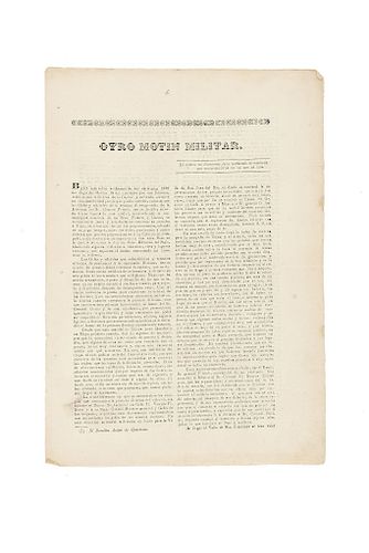 Guzmán, Ángel. Otro Motín Militar. San Luis Potosí: Imprenta del Gobierno,  a cargo de Ventura Carrillo, 1845.