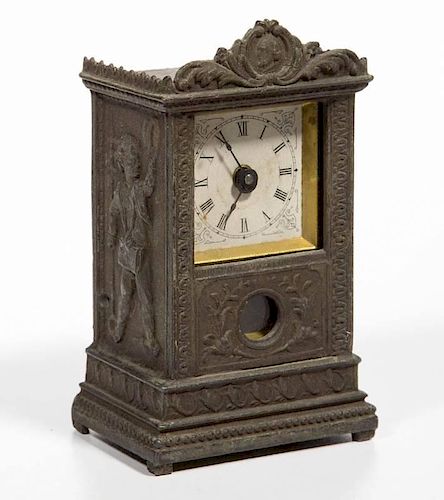 YALE CLOCK CO., NEW HAVEN, CT MINIATURE MANTLE CLOCK
