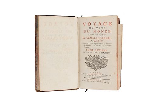 HB - Careri, Gemelli. Voyage du Tour du Monde. Nouvelle Espagne. Paris: Chez Etienne Ganeau, 1727.  18 láminas.