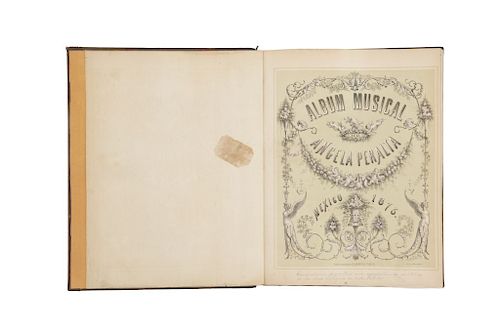 Peralta, Ángela. Álbum Musical. México: Editor propietario, Julián Montiel y Duarte / Lit. de Rivera e Hijos, 1875. 1 lámina.
