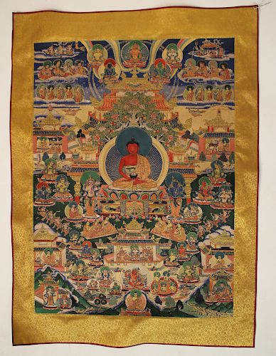 Tibetan Brocade Thangka