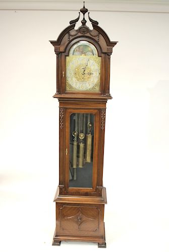 Tiffany & Co. Striking Mahogany Tall Case Clock