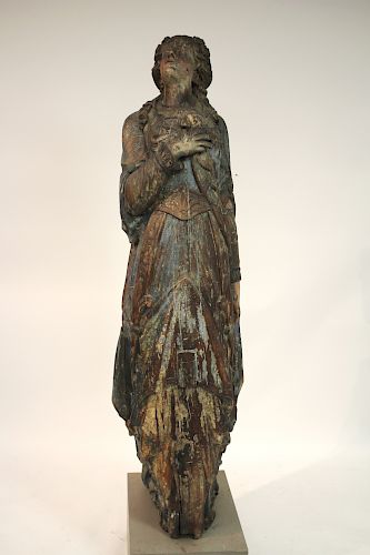 19th C. Ship Figurehead of Maiden, probably French