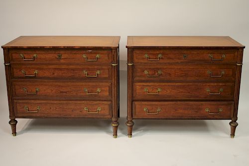 Pair of Baker Directoire-Style Chests, 20th c.