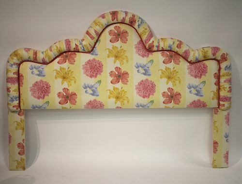 Manuel Canovas Style Upholstered Arched Headboard
