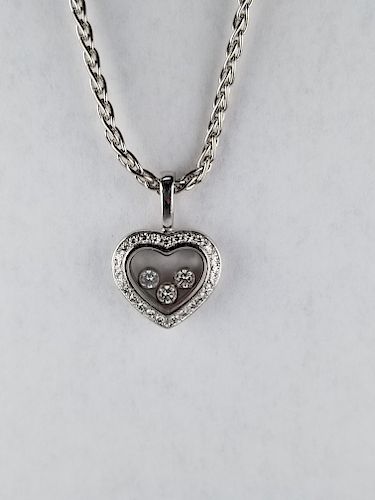 Chopard Happy Diamonds White Gold Heart Necklace