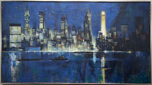 Dean Ellis (1920/22 - 2009) New York City Skyline