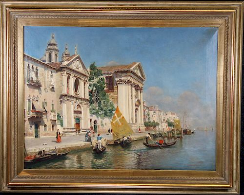 European School, Signed Painting of the Zattera