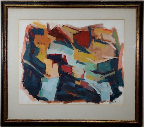 Signed, Mid Century Modern Abstract Painting