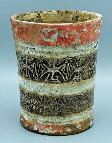 Maya Cylinder - El Salvador, ca. 400 - 800 AD
