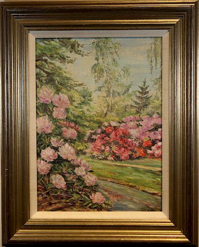 Hofmann, 1954 Painting of a Flower Garden