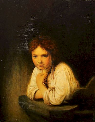 After Rembrandt, Portrait of a Young Girl