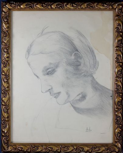 Signed, 1959 Portrait of a Woman