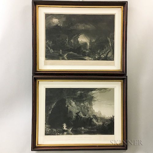 Set of Four Framed B.B. Russell The Youage of Life   Engravings