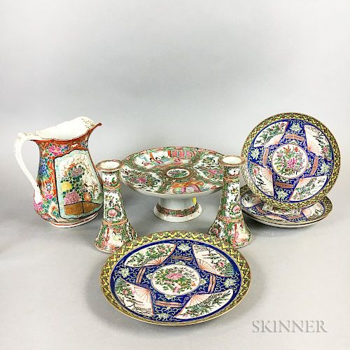 Eight Export Porcelain Table Items