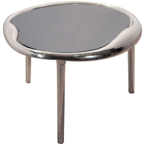 Modern Chrome End Table Style of Maria Pergay, 1980s