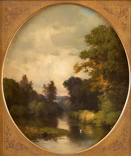 George Inness "Solitude" Oil on Canvas