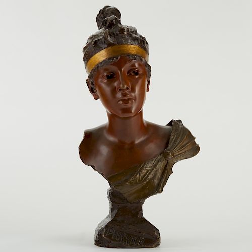 Emmanuel Villanis Phryne Bronze Bust