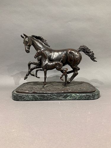 Linda Rankin Bronze Sculpture Horse and Foal