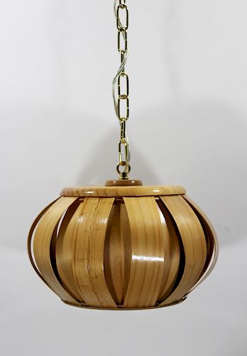 Mid-Century Scandinavian Bentwood Pendant Light