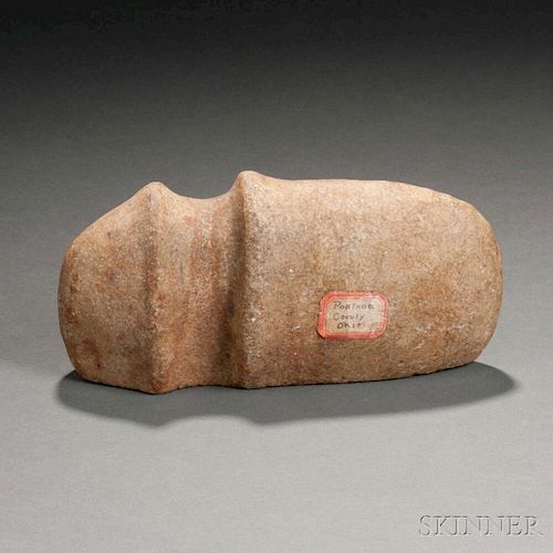 Large Prehistoric Carved Stone Axe Head