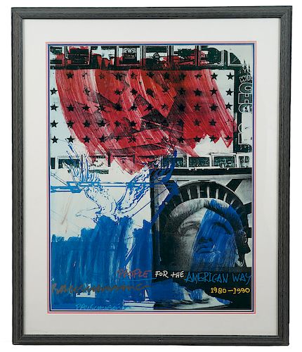 Robert Rauschenberg 'People For The American Way'