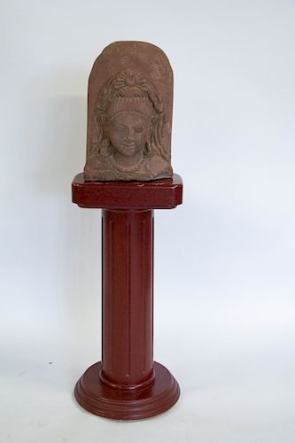 Sandstone Carved Head of Shiva.