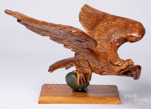 MB McKee carved eagle