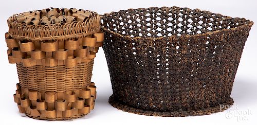 New England sailor made basket, etc.