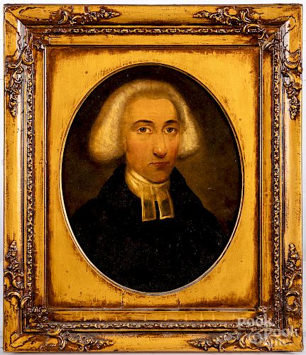 Peter Ompir oil on panel portrait of a gentleman