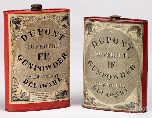 Two Dupont powder tins