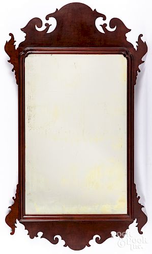 Chippendale style mahogany looking glass