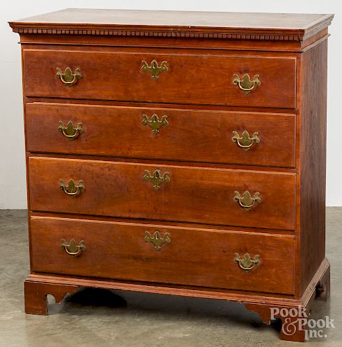 Chippendale cherry chest of drawers