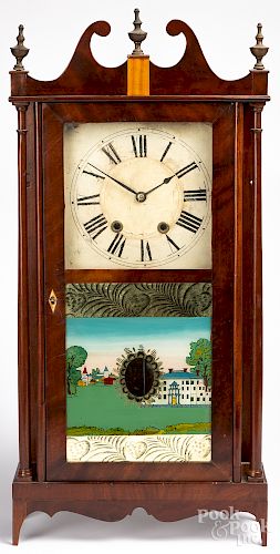 Seth Thomas mahogany pillar and scroll clock