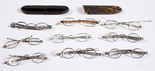 Nine pairs of early spectacles