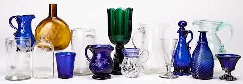 Collection of antique and reproduction glass