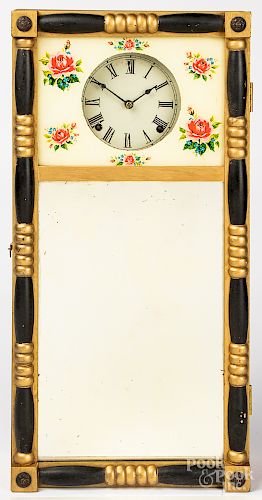 Sheraton style mirrored wall clock