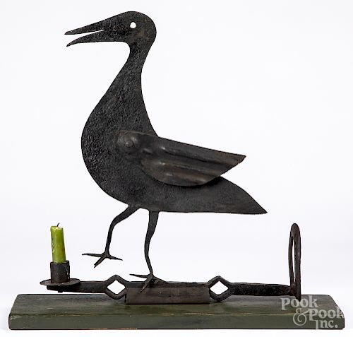 Wrought iron bird candleholder