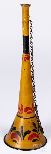 Yellow toleware fire trumpet