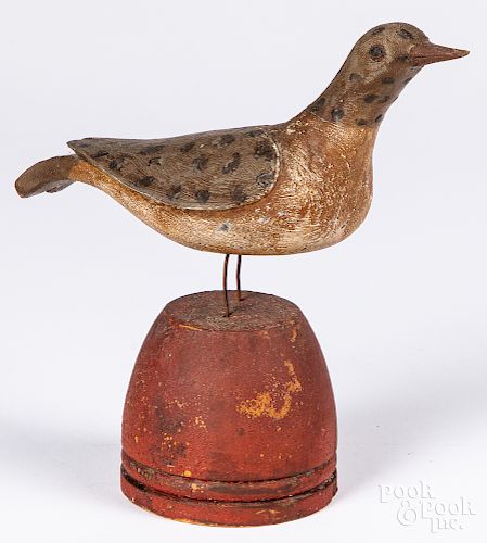 Contemporary carved and painted bird