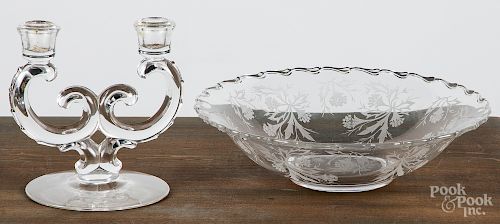 Murano glass bowl, etc.